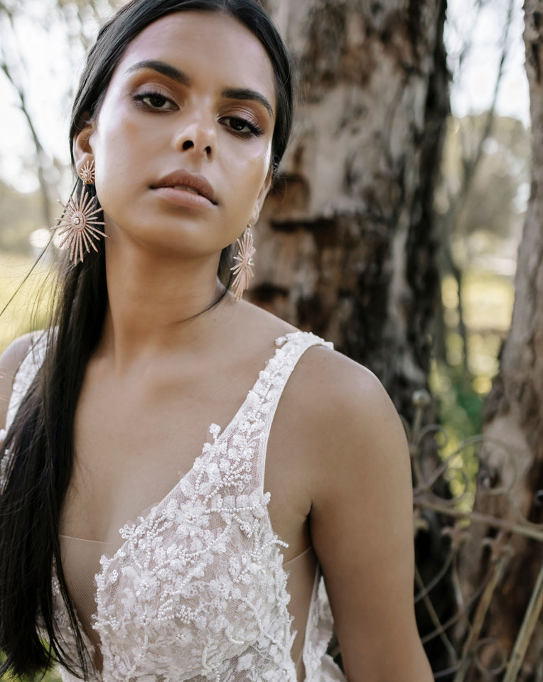 Elegant Bridal Earrings - Statement Star Design by Stephanie Browne | Perfect for Weddings, Prom & Special Occasions