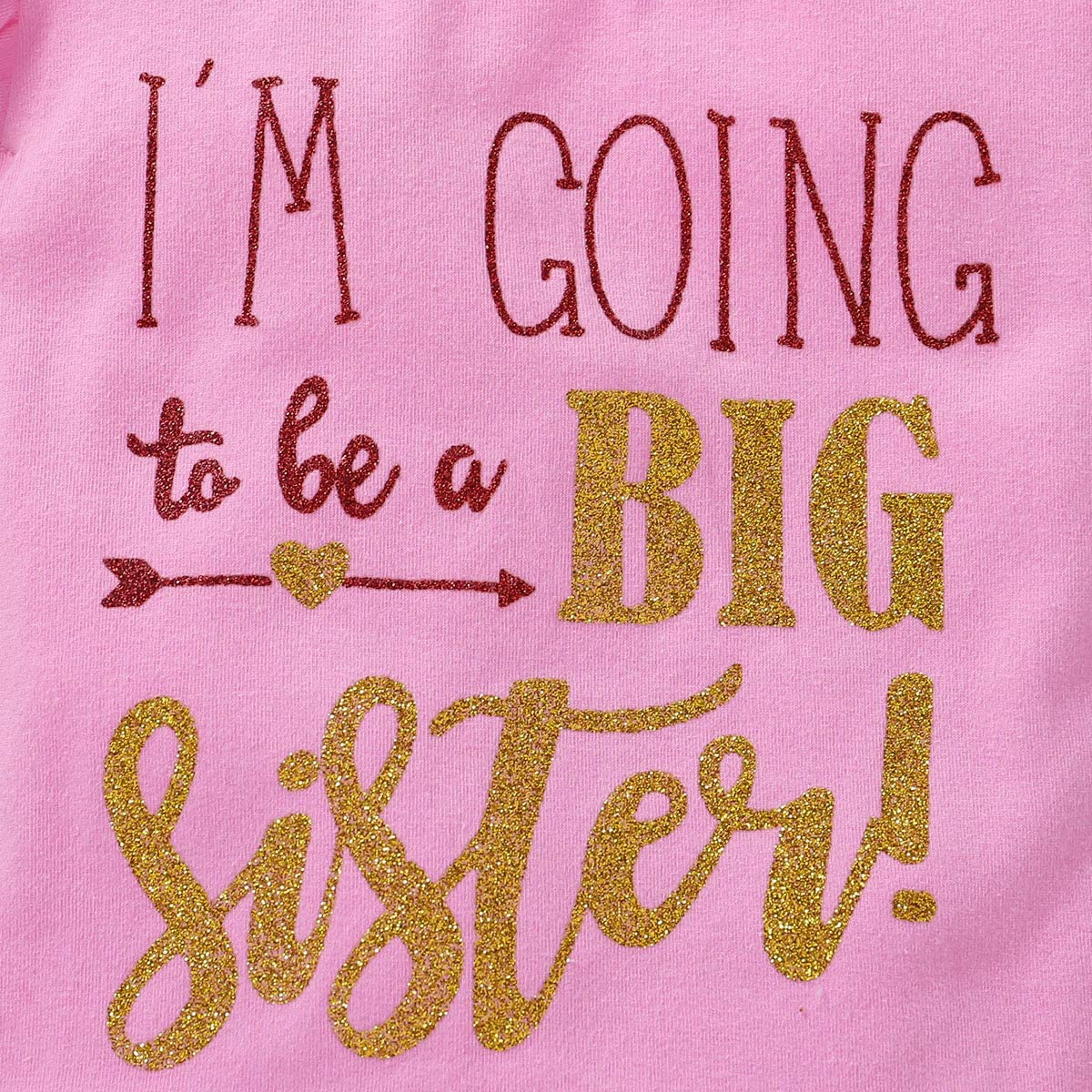 Big Sister T-Shirt for Toddler Girls - Cute Baby Sister Outfit for Family Photos