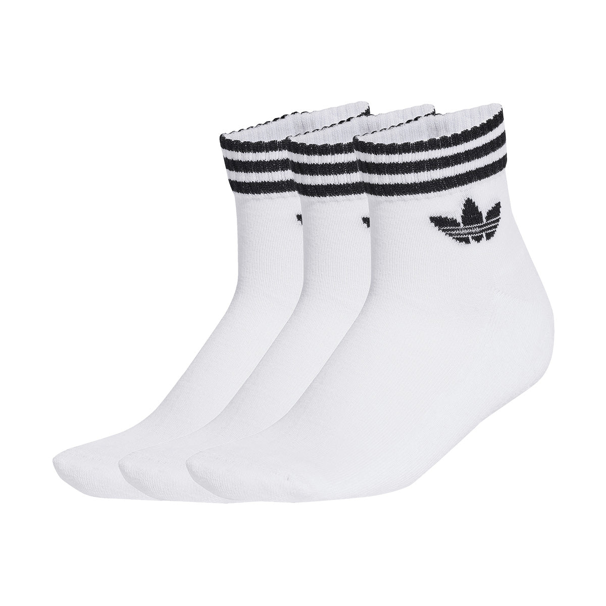 Adidas 3 Stripes Ankle Socks - 3 Pack Triple White Athletic Socks for Men & Women - Perfect for Running, Gym, and Everyday Comfort