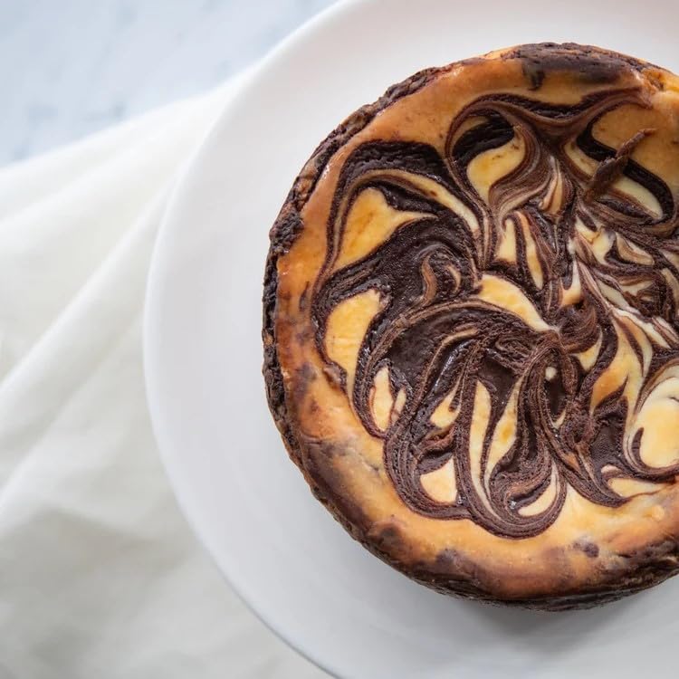Carnegie Deli Chocolate Marble New York Cheesecake 8 Inch - Classic Creamy Dessert for Parties, Holidays & Family Gatherings (Serves 10-12)