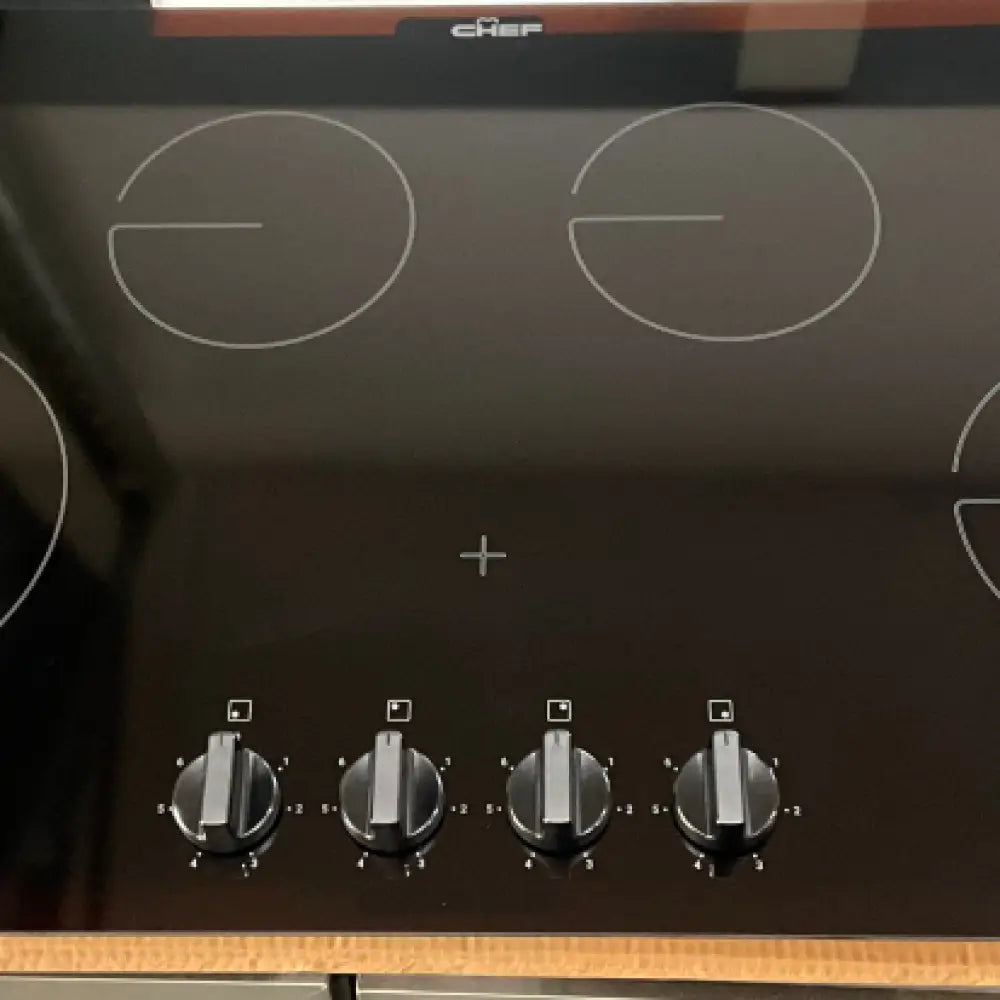 Chef CHC942BB 90cm 4 Zone Ceramic Cooktop - Premium Electric Stove for Modern Kitchens | Perfect for Home Cooking, Baking & Entertaining