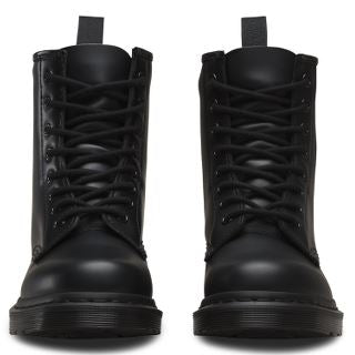 Dr. Martens 1460 Mono Black Smooth Leather 8-Eye Boots for Men & Women - Classic Ankle Boots for Everyday Wear, Work & Outdoor Adventures