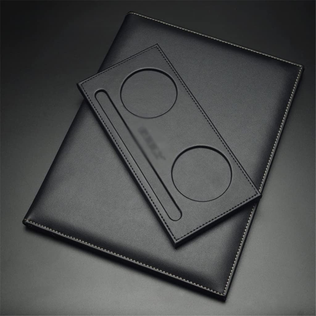Premium Leather Clipboard for Office, Business & Hotel Use - Black Writing Pad with File Holder, Ideal for Signing Documents & Note Taking (Style 2)