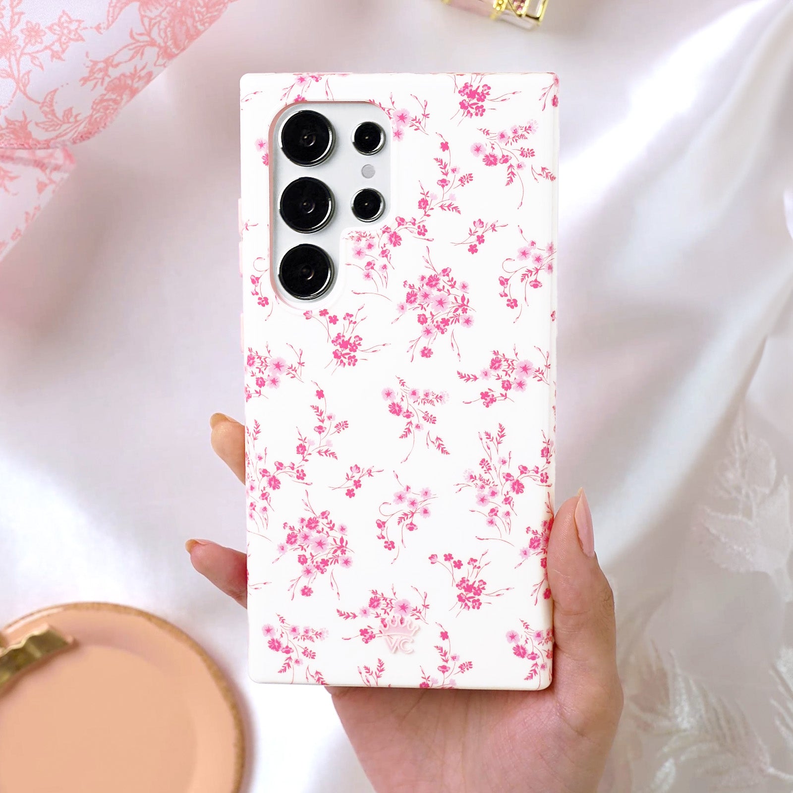 French Rose Floral Samsung Phone Case - Elegant Protective Cover for Galaxy S21/S20/Note 20 - Perfect for Women, Gift Ideas & Everyday Use