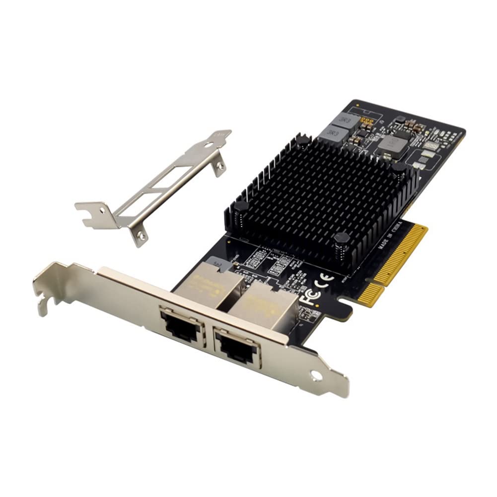Sweetness X550-T2 Black Dual Port 10GbE PCIe X8 Server Network Card - High-Speed RJ45 Ethernet Adapter for Data Centers, Cloud Computing & Enterprise Networks