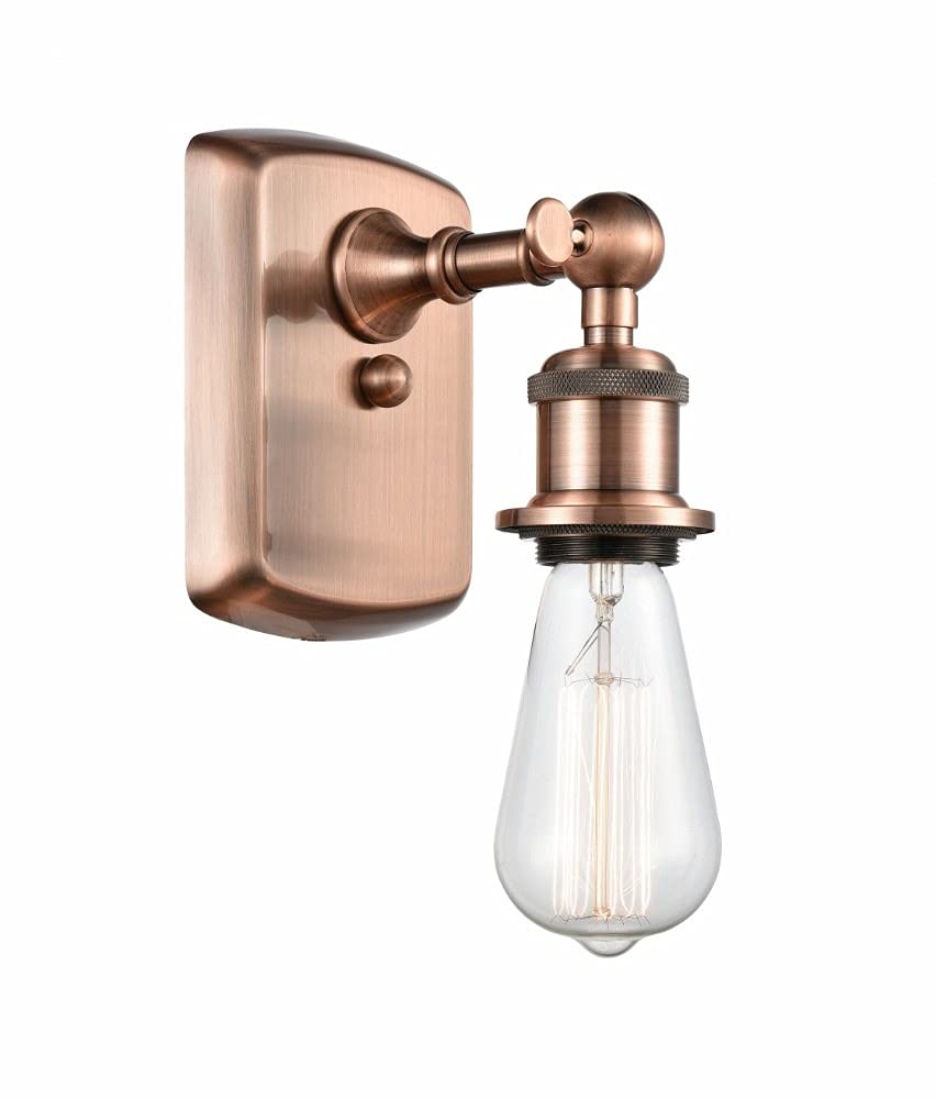 Innovations Lighting 516-1W-AC-LED Bare Bulb Wall Sconce - 1 Light Fixture from Ballston Collection - Perfect for Bedroom, Hallway & Entryway Lighting
