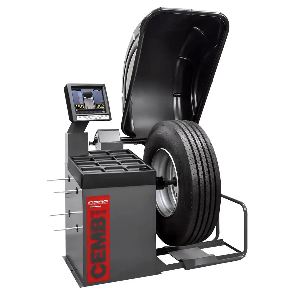 CEMB C202SE Truck Wheel Balancer - Professional Heavy Duty Wheel Balancing Machine for Trucks, SUVs, and Commercial Vehicles - Perfect for Auto Repair Shops and Fleet Maintenance