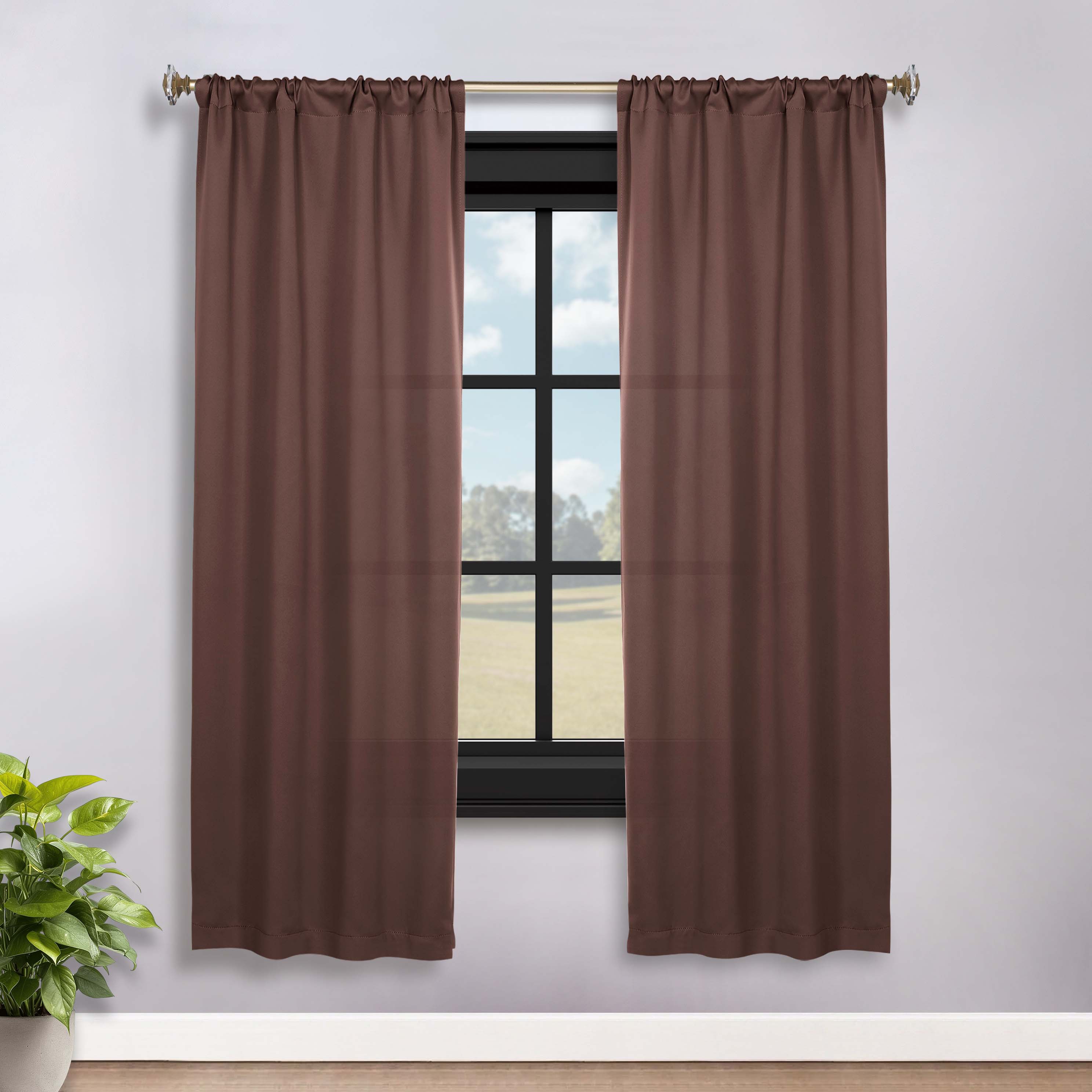 Machine Washable Blackout Curtains Set of 2 - Solid Color Room Darkening Window Drapes for Bedroom, Living Room & Nursery - Noise Reducing & Energy Efficient