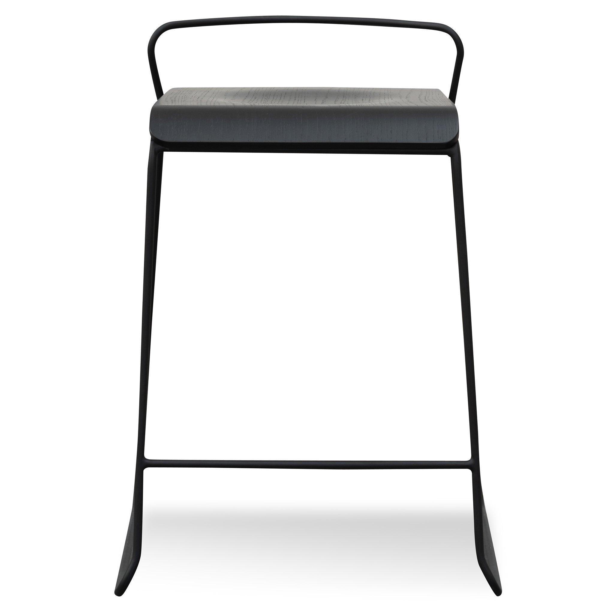 Arturo 65cm Black Wooden Bar Stool with Comfortable Seat - Perfect for Kitchen Islands, Breakfast Bars & Home Decor