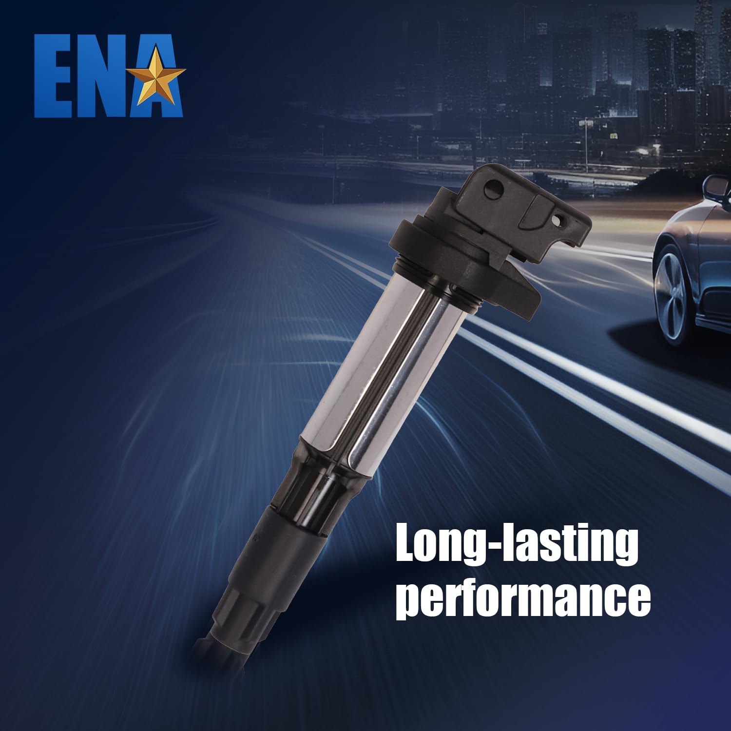 ENA Set of 4 High Performance Ignition Coil Pack Compatible with BMW 120i 2005-2007 2.0L Engine - Direct Replacement for UF515 - Improves Engine Performance & Fuel Efficiency for Smooth Driving