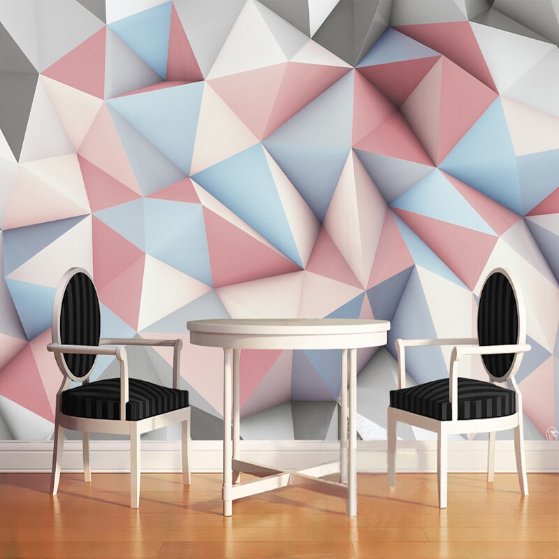 Geometric Shapes Wallpaper - Modern Abstract Design for Living Room, Bedroom & Office Decor | Peel & Stick Removable Wall Mural