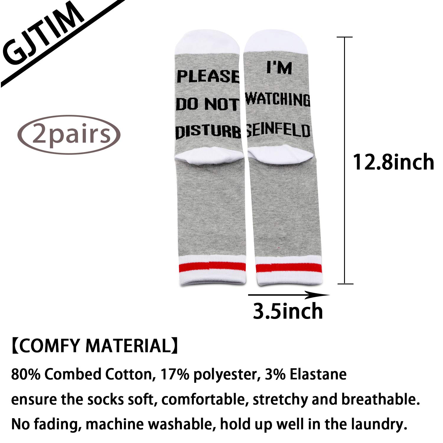 GJTIM 2-Pack Classic TV Show Themed Novelty Socks - Perfect Gift for TV Lovers & Best Friends - Great for Cosplay, Gag Gifts & Everyday Wear