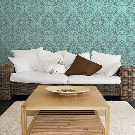 Bombay Paisley Damask Wall Stencil - Reusable DIY Painting Template for Home Decor, Accent Walls, and Furniture - Perfect for Bedrooms, Living Rooms, and Craft Projects