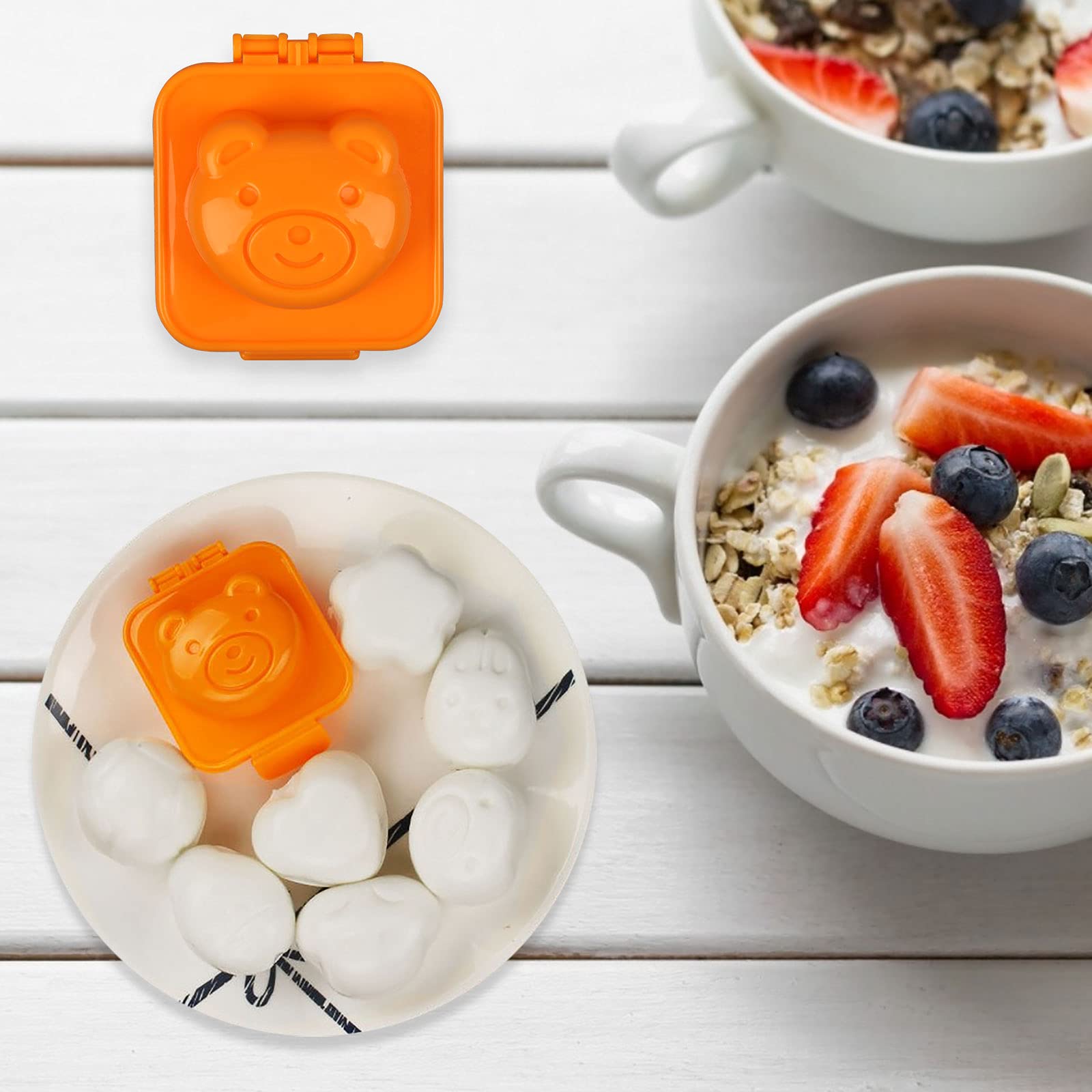 10-Piece Non-Stick Rice Ball Molds Set - Includes 2 Sushi Rice Shapers & 6 Animal Egg Molds for Beginners & Kids | Perfect for Bento Boxes, Home Cooking, and Fun DIY Japanese Cuisine