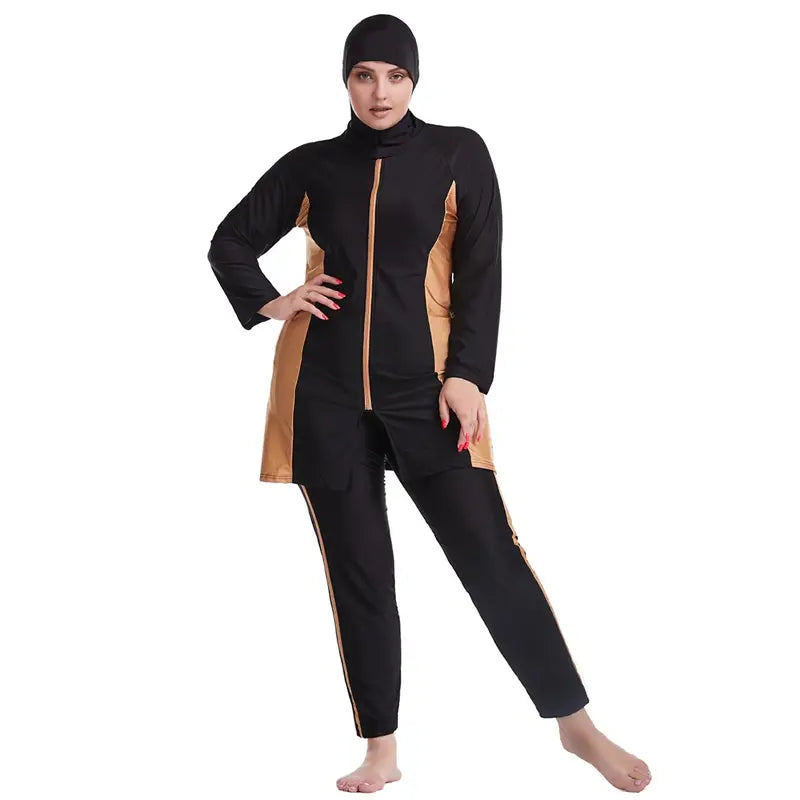 **Plus Size Halal Burqini Swimwear for Muslim Women - Modest Islamic Full-Coverage Swimsuits for Beach & Pool**