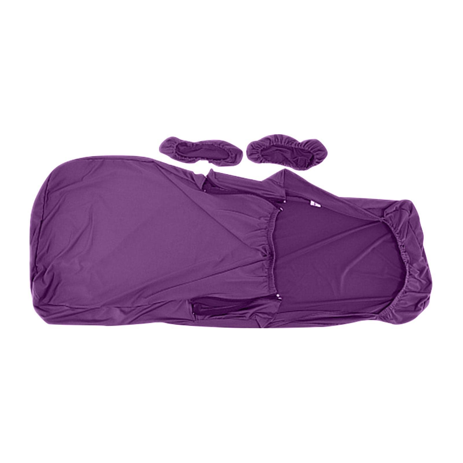 Stretchable Swivel Computer Chair Cover with Armrest Covers - Anti-Dirty Slipcover, Machine Washable Rotating Chair Protector for Home Office (Purple) - Perfect for Gaming, Working & Study Sessions