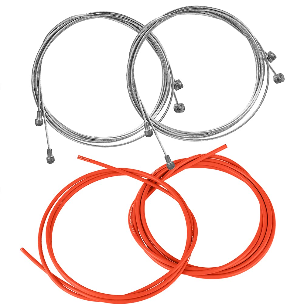 Keenso Bicycle Shifter Cable and Brake Cable Housing Set - Durable Bike Brake Line Tube Kit for Road & Mountain Bikes - Perfect for Cycling Maintenance and Repair