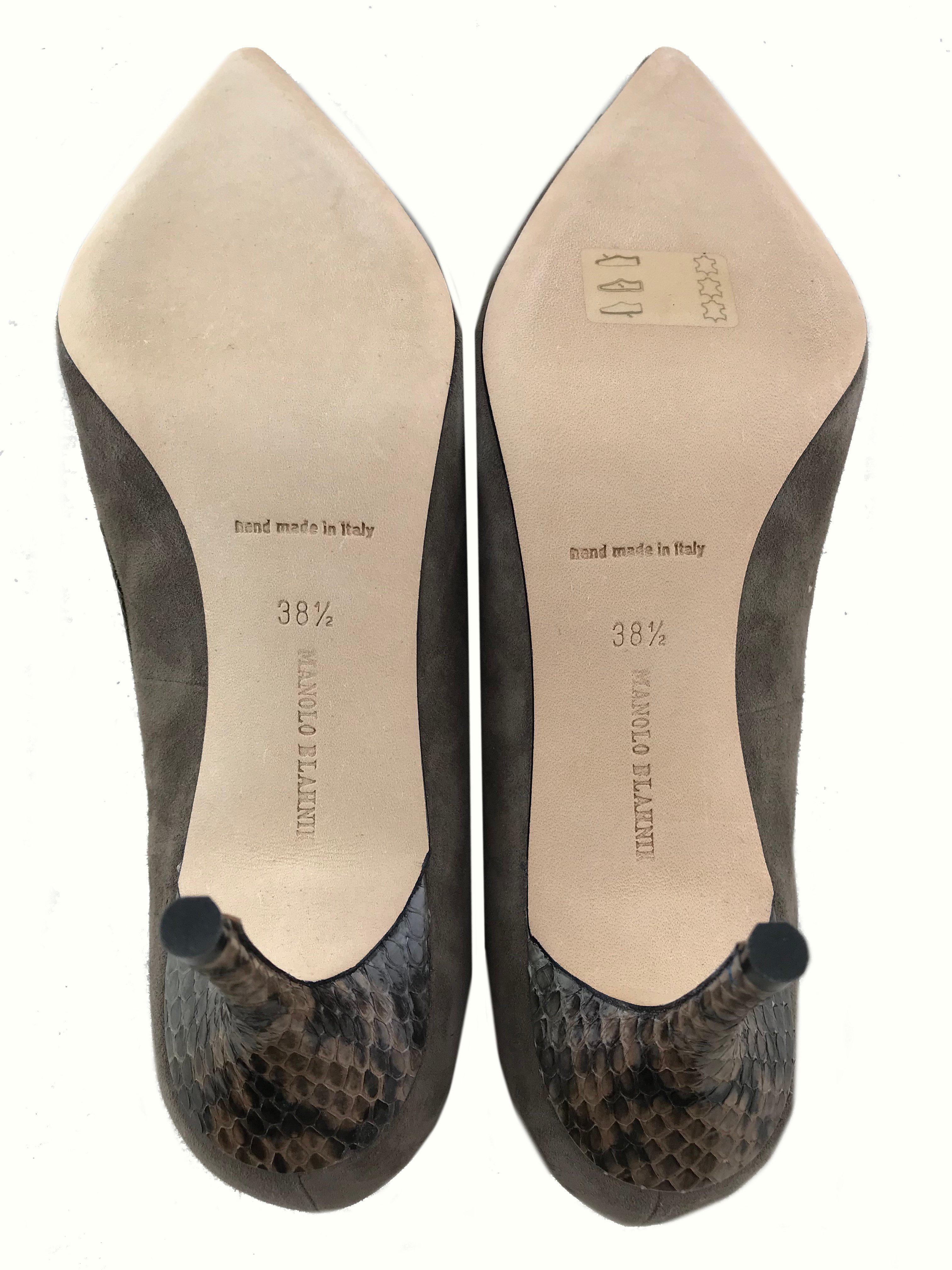Manolo Blahnik Bottera Pointy Cap Toe Pumps Women's Size 8.5 - Elegant High Heels for Office, Party & Special Occasions
