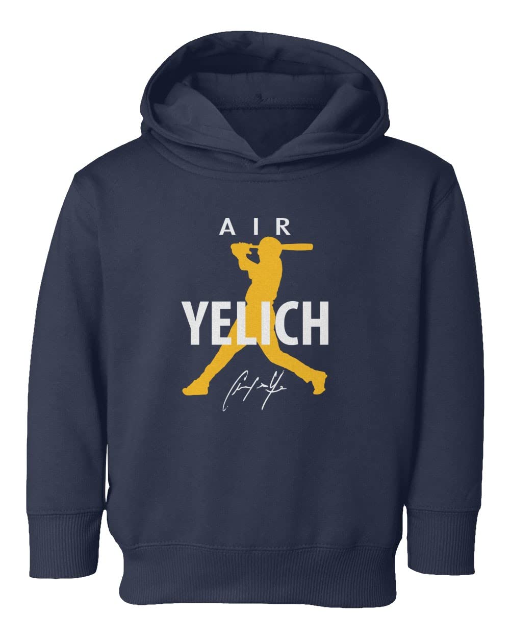 KING THREADS Christian Yelich Milwaukee Brewers Baseball Hoodie for Toddlers - Soft & Cozy Fan Gear for Game Day & Playtime