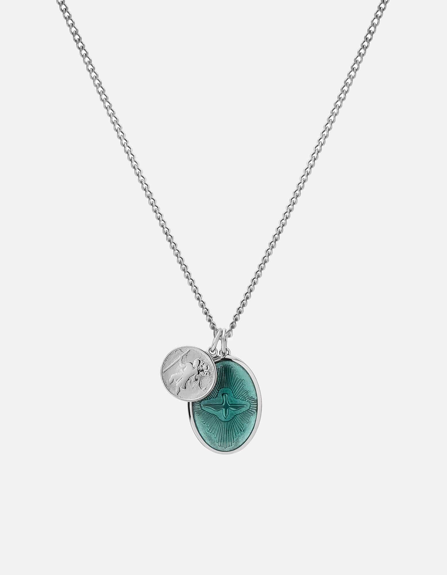 Mini Dove Pendant Necklace - Sterling Silver with Teal Accent - Elegant Jewelry for Women - Perfect for Everyday Wear, Gifts & Special Occasions