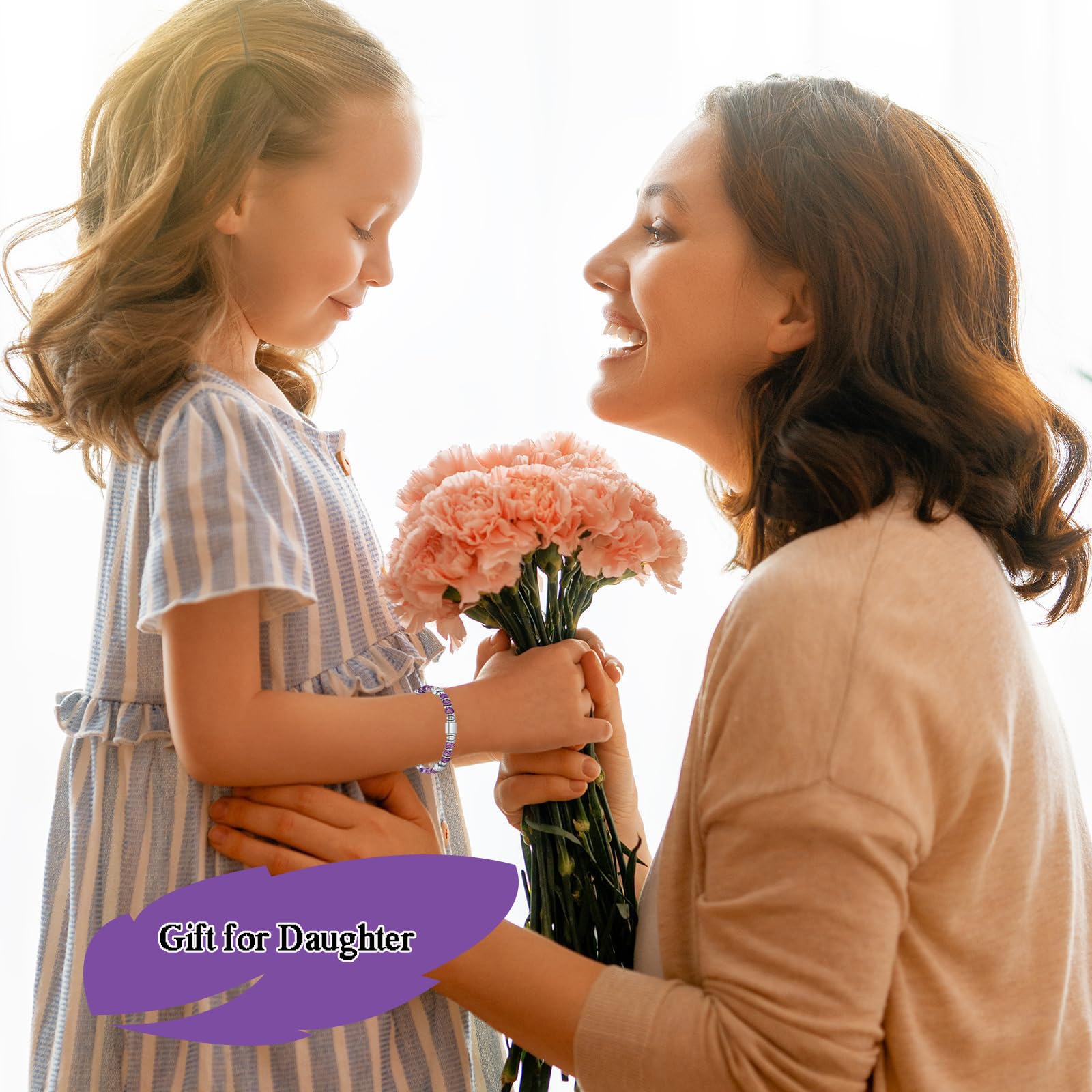 Mother Daughter Bracelets - Unique Handmade Gifts for Women, Teen Girls from Mom & Dad | Trendy Cute Inspirational Jewelry for Birthday, Valentine's Day | Perfect for Family Bonding, Special Occasions & Daily Wear