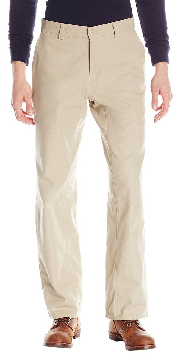 Wrangler Men's Plain Front Work Pants - Durable & Comfortable Workwear for Construction, Landscaping & Outdoor Jobs