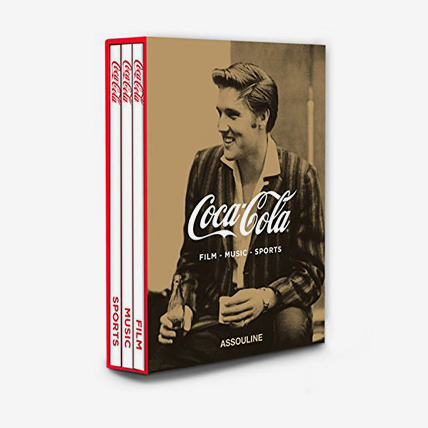 Assouline Coca Cola Book Set of 3 - Film, Music, Sports - Coffee Table Books for Collectors & Coca Cola Fans - Perfect for Home Decor, Gifts & Entertainment Enthusiasts