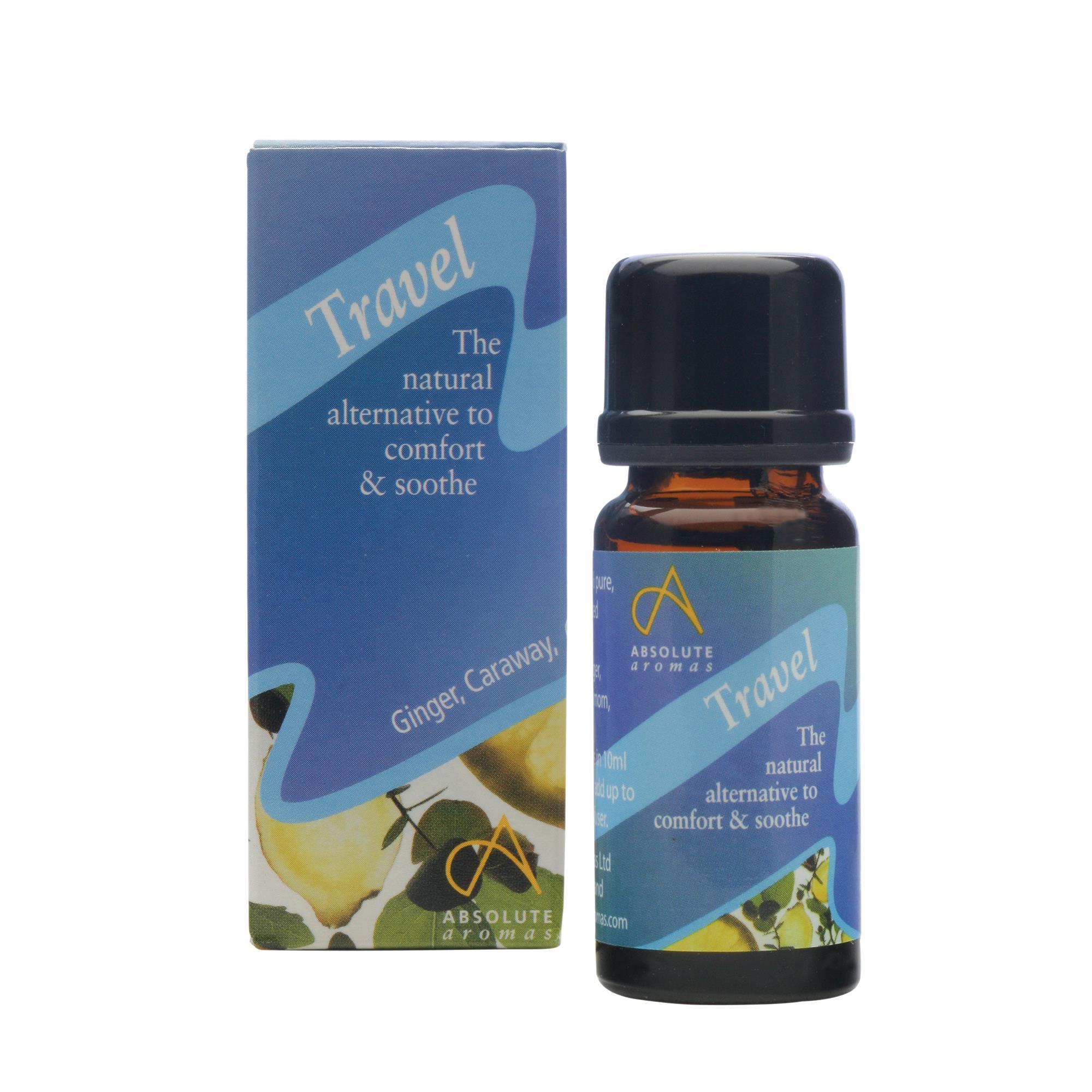 Absolute Aromas Travel Aromatherapy Essential Oil Blend - 10mL Natural Stress Relief for Car, Office & Yoga - Perfect for Relaxation & Focus