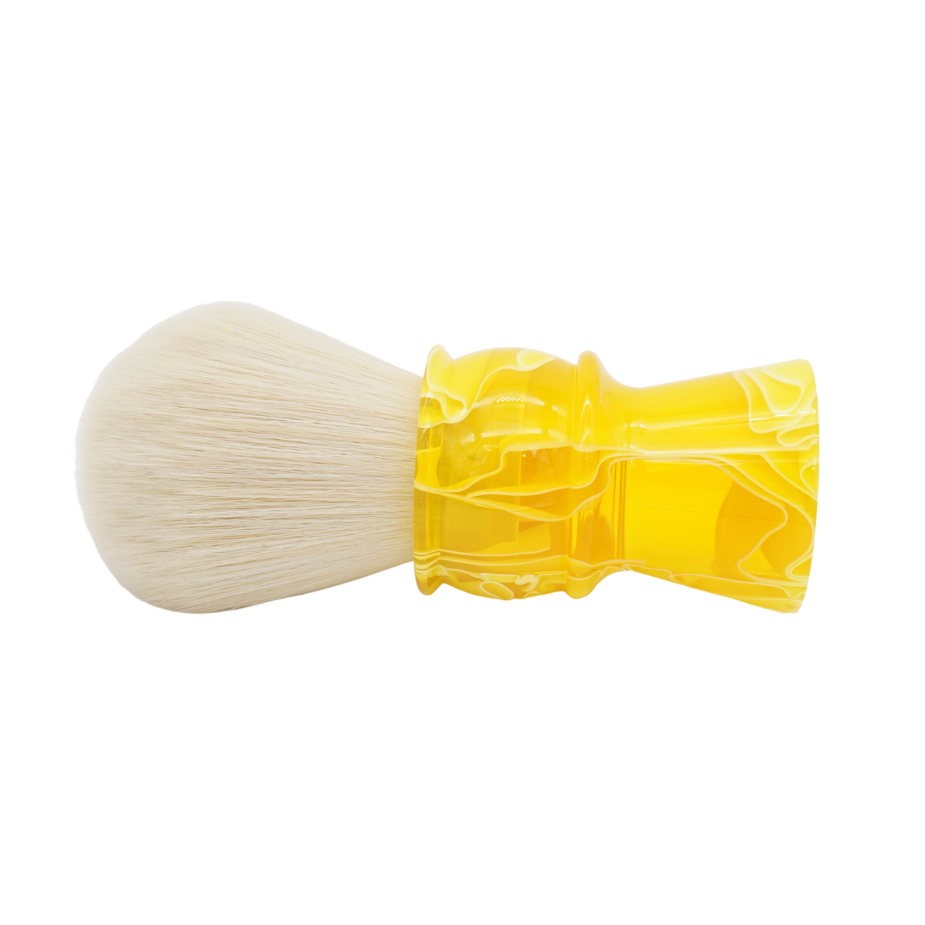 AP Shave Co. 30mm Cashmere Bulb Synthetic Shaving Brush - Premium Soft Yellow Shaving Brush for Men | Perfect for Wet Shaving, Beard Grooming & Luxury Skincare Routine
