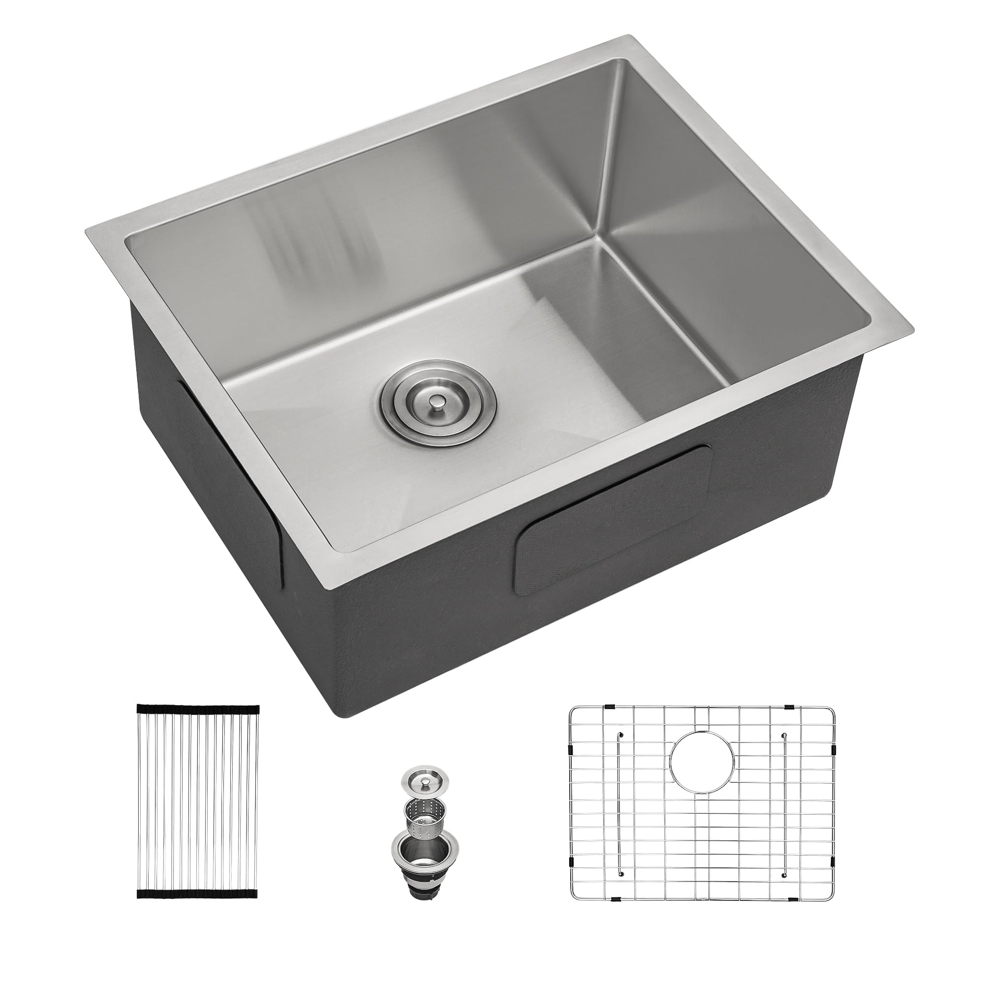 Lordear 21-Inch Undermount Bar Sink - 16 Gauge Stainless Steel Single Bowl Kitchen Sink Basin (21