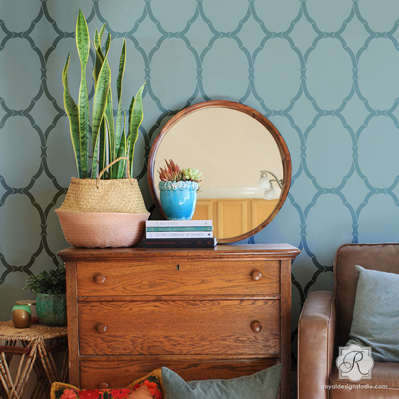 Secret Garden Trellis Wall Stencil - DIY Home Decor for Walls, Furniture & Crafts - Perfect for Bedroom, Living Room & Outdoor Projects