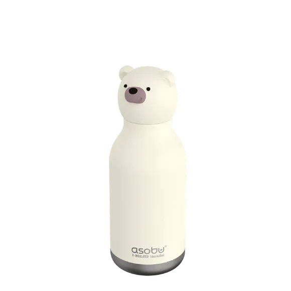 Asobu Bear Bestie Insulated Water Bottle - 20oz Leak Proof Stainless Steel Tumbler for Kids, Travel, School & Outdoor Activities
