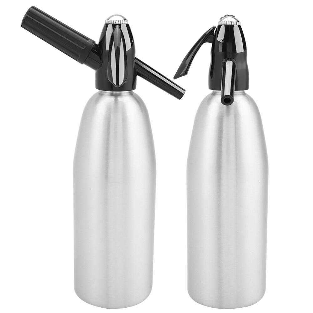 Premium Raguso Soda Syphon Bottle - Stainless Steel Carbonated Water Maker with Pressure Regulator for Mojitos, Cocktails & Sparkling Drinks | Portable Seltzer Dispenser for Home Bars, Parties & Outdoor Gatherings (Silver)