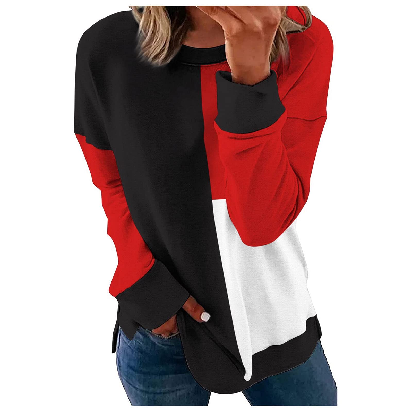 Plus Size Women's Long Sleeve Loose Blouses - Comfortable Flowy Tops for Casual Wear & Office Outfits