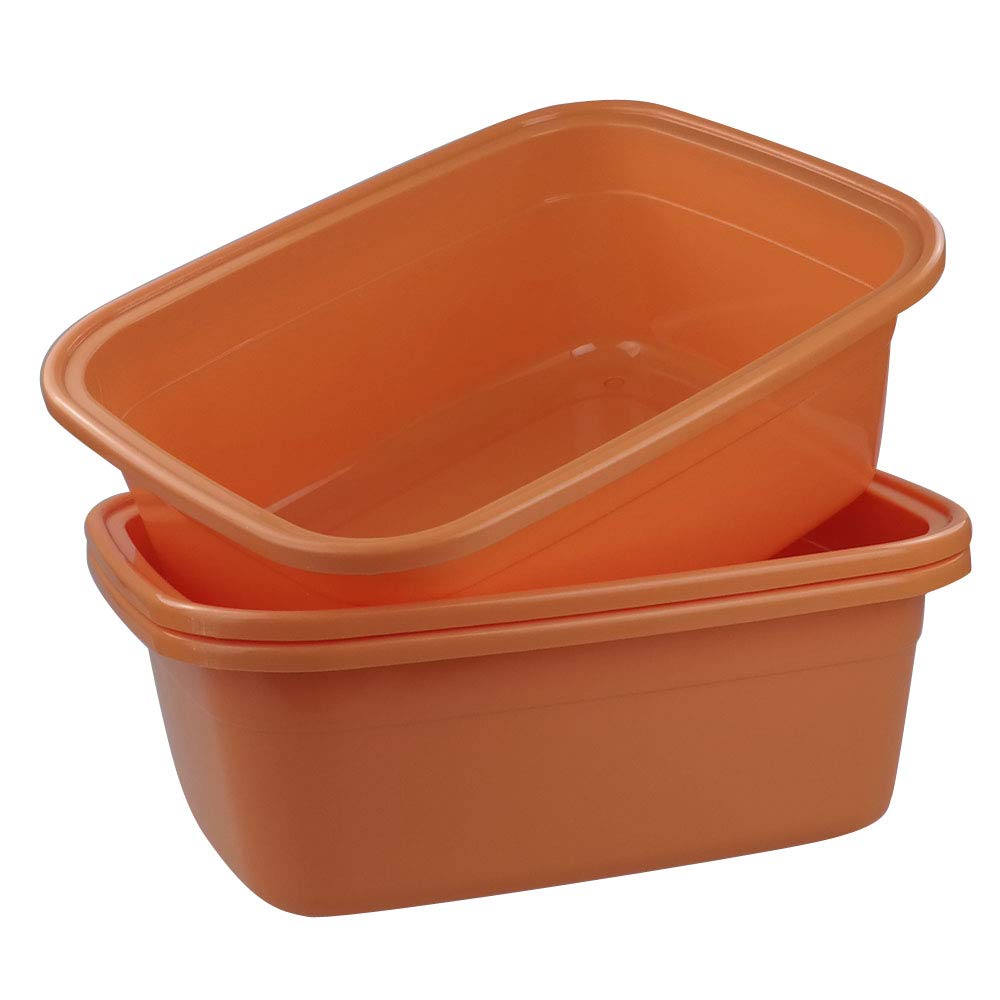 3-Pack 18 Quart Large Plastic Wash Basin Dish Pan - Multipurpose Utility Tub for Kitchen, Laundry, Camping & Pet Bathing (Heavy Duty Storage Container)