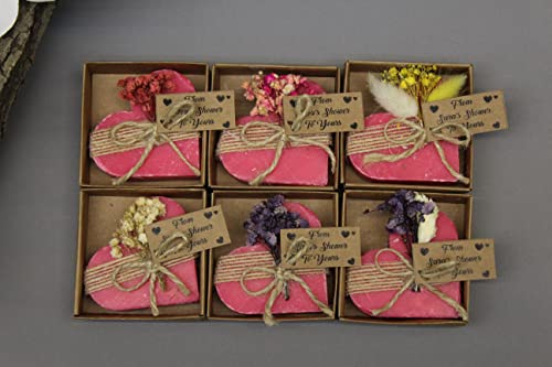 Handmade Natural Soap Bars - Organic Wedding Favors, Bridal Shower Gifts, Baby Shower Favors & Party Favors for Guests - Floral Scented Gift Ideas (Flower 01) - Perfect for Wedding Receptions, Bridal Showers, Baby Showers and Special Events