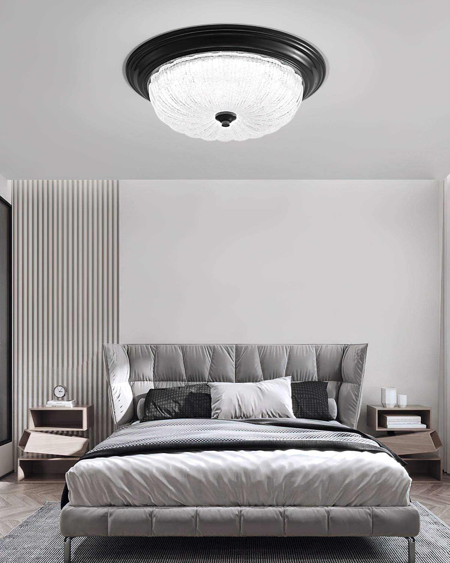 Emily Modern Ceiling Light Fixture - Elegant LED Flush Mount Lighting for Bedroom, Living Room, Kitchen | Dimmable & Energy Efficient Home Decor