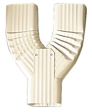 Y Downspout Funnel for Rectangular Downspouts (2x3 Inches, Almond Color) - Perfect for Rainwater Diversion & Gutter Drainage Systems