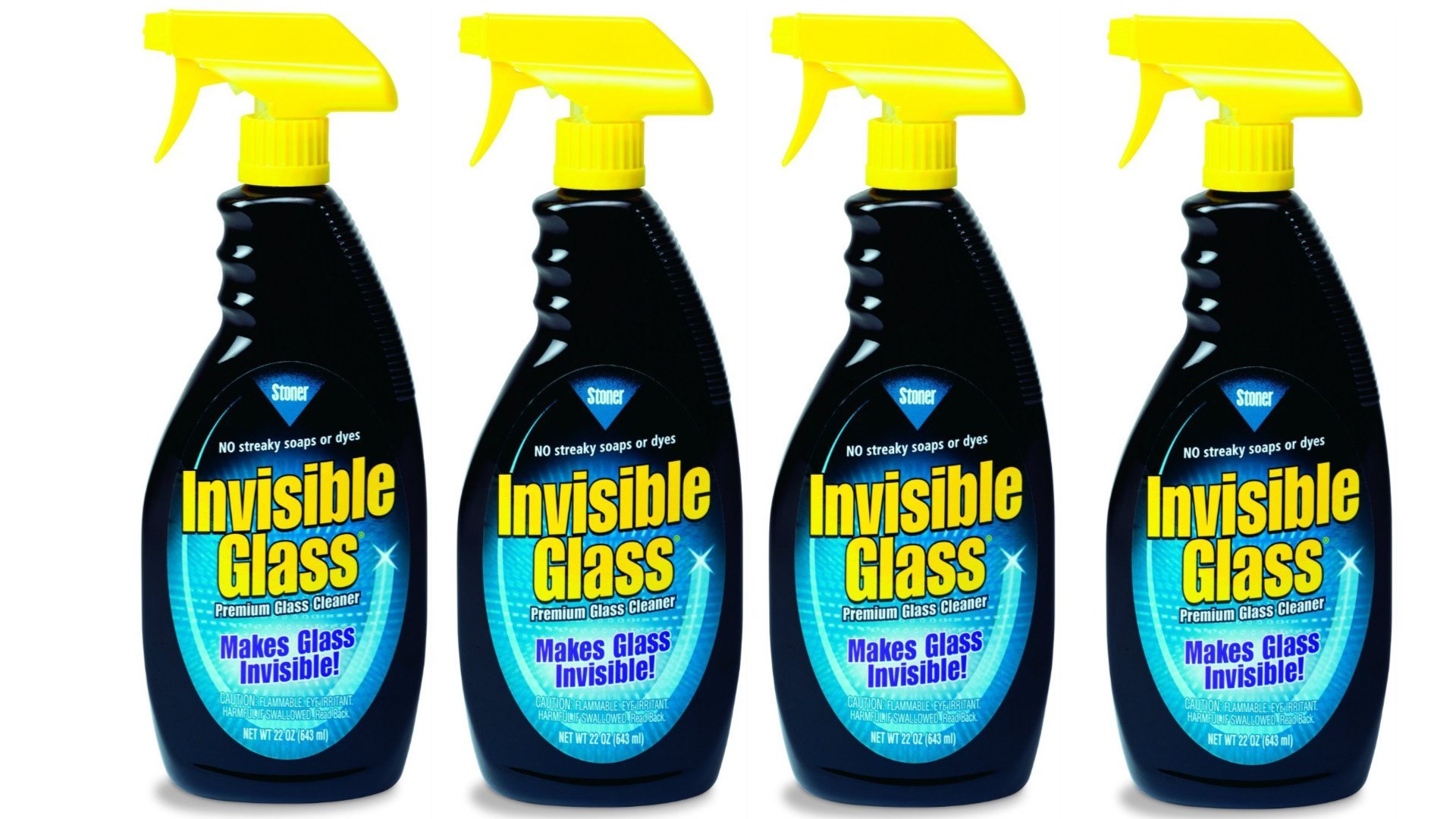 Premium Invisible Glass Cleaner Spray - Streak-Free Window & Mirror Cleaner (4-Pack) | Ideal for Home, Office, Car Windows & Glass Surfaces