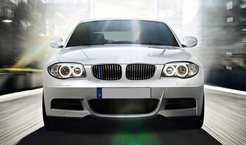 10PCS Front Grille Vinyl Strip Stickers for BMW M3 M5 E46 E60 E90 E92 - Black Car Decals for Customization & Protection (Perfect for Car Enthusiasts & Auto Shows)
