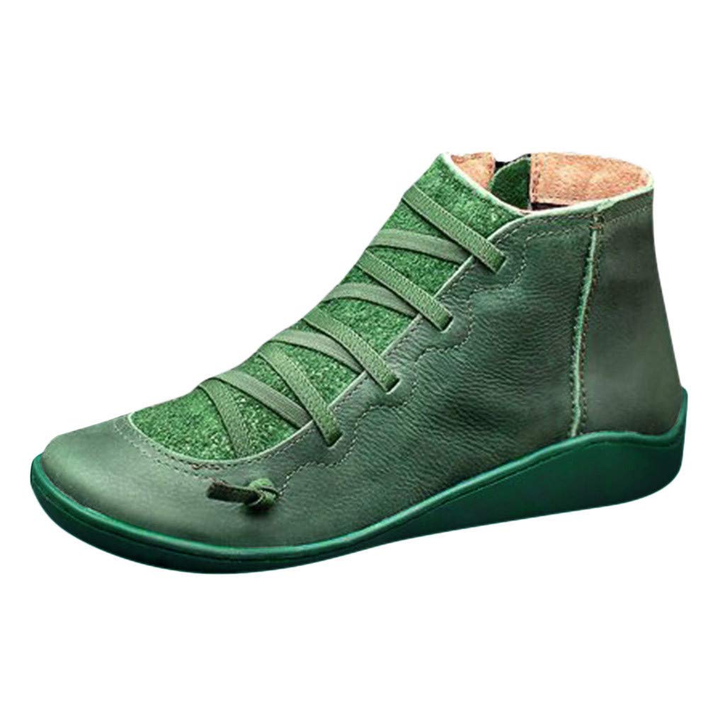 Stylish Women's Chunky Heel Ankle Boots - Breathable Retro Zipper Design for Comfort & Fashion | Perfect for Office, Dating & Night Out