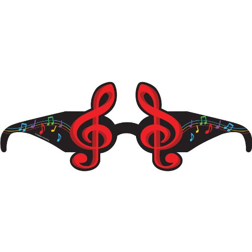 Dancing Music Notes Wearable Glasses - Fun Novelty Paper Eyewear for Parties, Concerts & Costumes | Perfect for Music Lovers, Performers & Themed Events