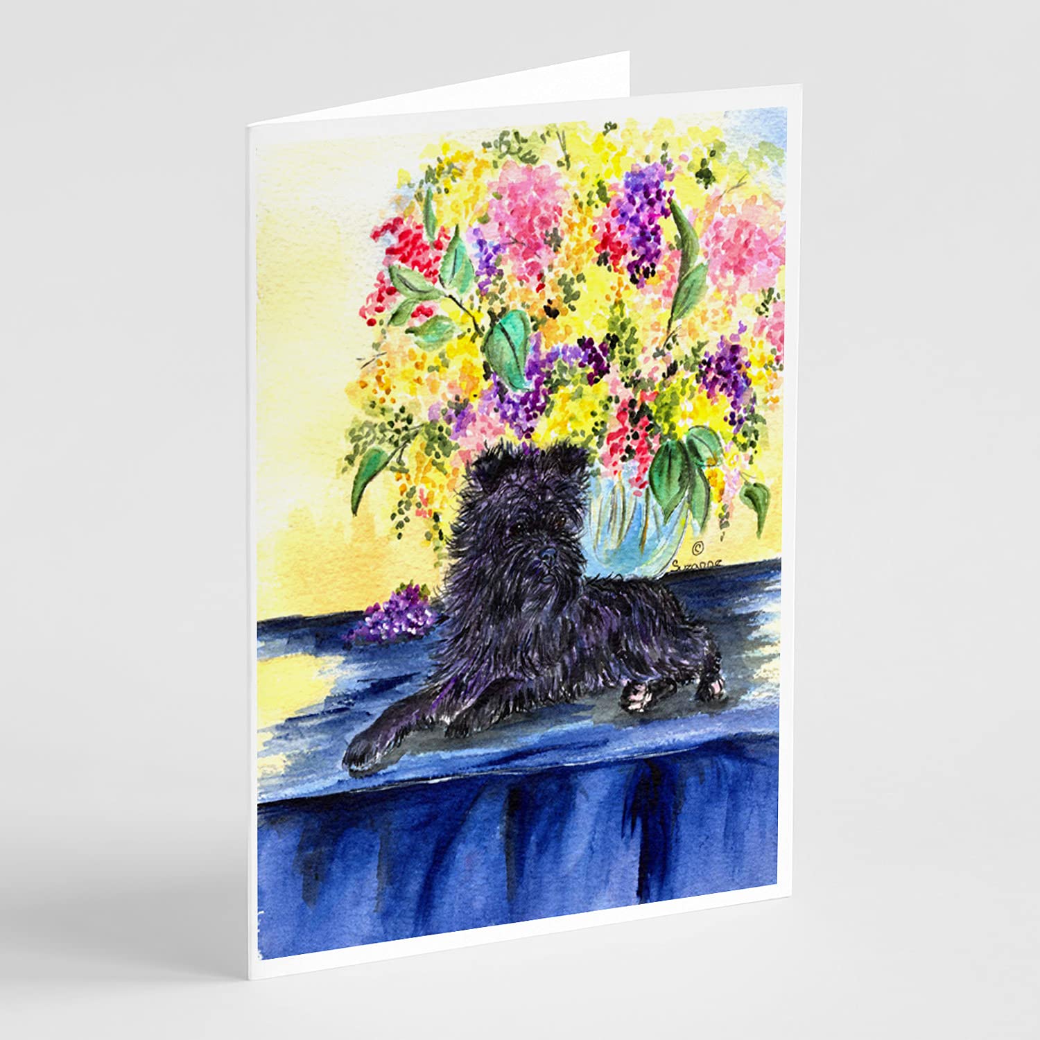 Affenpinscher Greeting Cards Set - Pack of 8 Blank A7 (5x7) Note Cards with Envelopes | Whimsical Dog Lover Stationery for Birthdays, Thank You Notes & Special Occasions