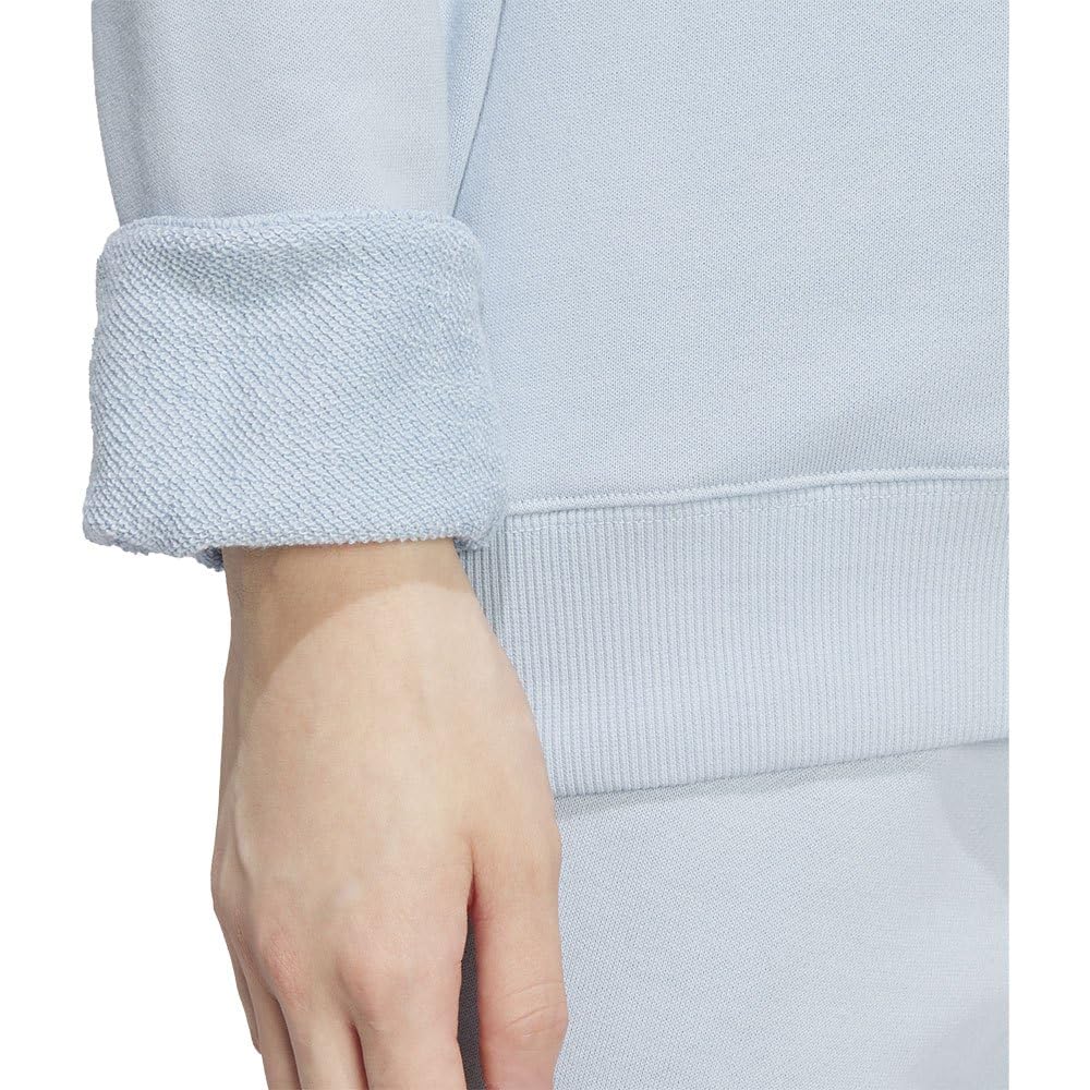 Adidas Essentials Linear French Terry Sweatshirt for Women | Comfortable Pullover Hoodie | Casual Wear, Gym, Lounge & Everyday Outfits