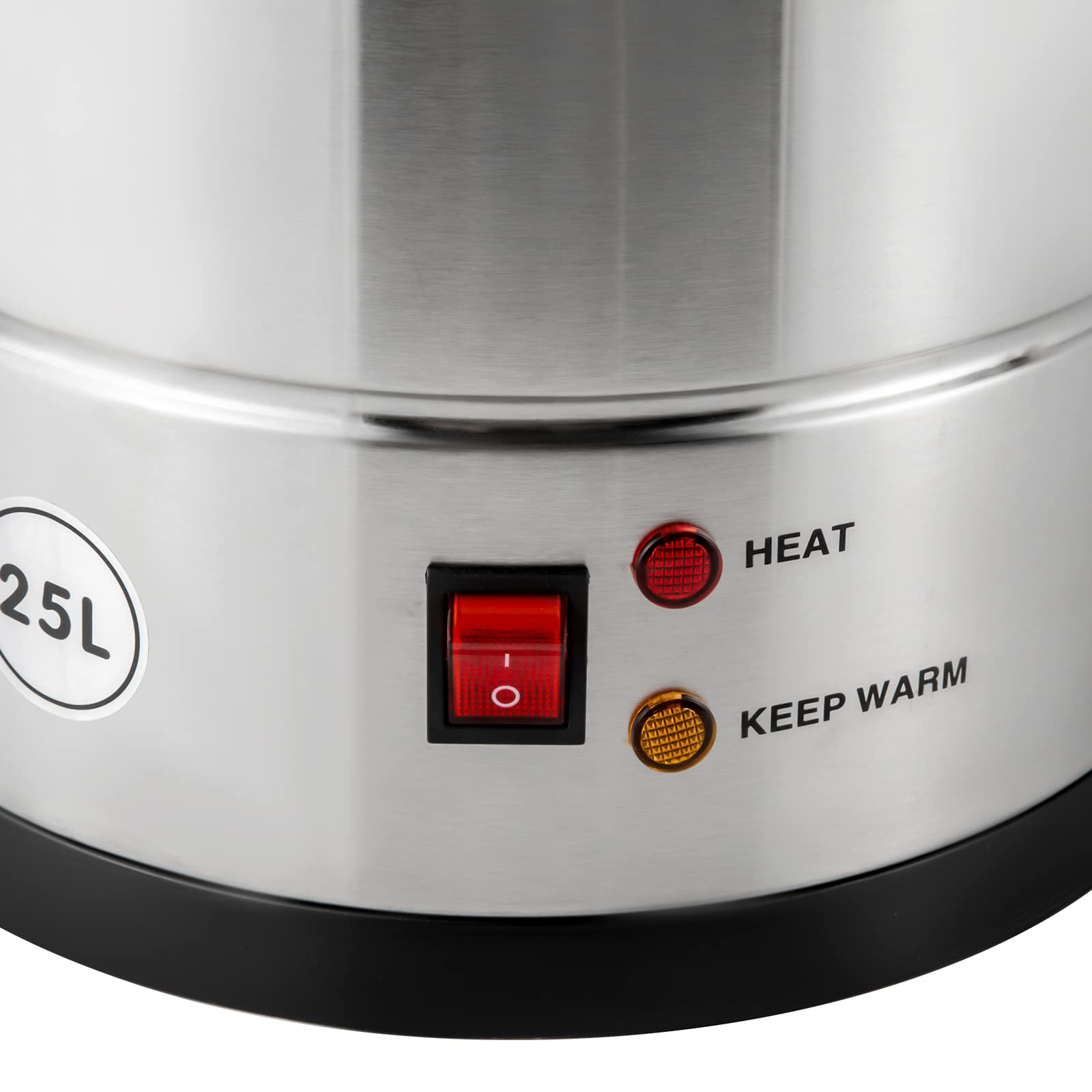 150 Cup Commercial Coffee Urn - 125L/6.6 Gal Stainless Steel Coffee Dispenser with Removable Filter | 1000W Quick Brew Large Coffee Maker for Restaurants, Catering & Events | Double Wall Insulated Silver Coffee Urn for Offices, Cafes & Parties