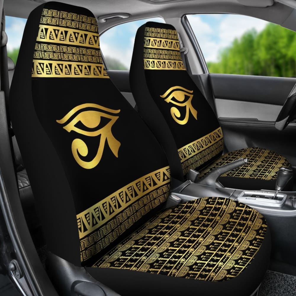 Premium Egyptian Eyes of Horus Car Seat Covers - Luxury Pharaoh Design for Cars, SUVs & Trucks - Perfect for Home Decor & Gift Giving - Enhance Your Vehicle Interior with Ancient Egyptian Style