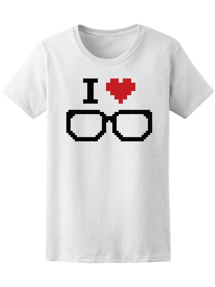 Pixel Art I Love Geeks Graphic T-Shirt for Men | Funny Geek Culture Tee | Casual Wear & Gaming Outfit