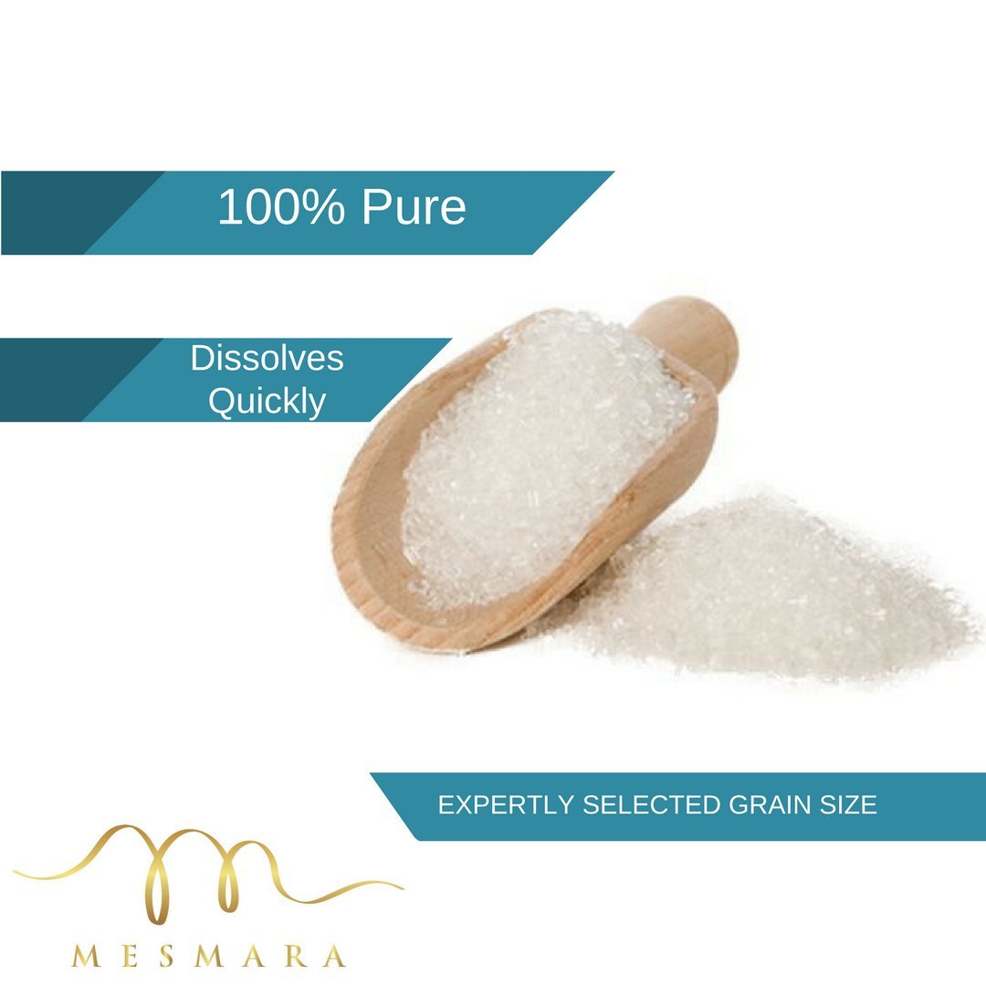 Mesmara Epsom Salt 800g (Magnesium Sulfate) - Muscle Relaxation & Pain Relief, Promotes Plant Growth | Perfect for Bath Soaks, Gardening & Home Spa Treatments