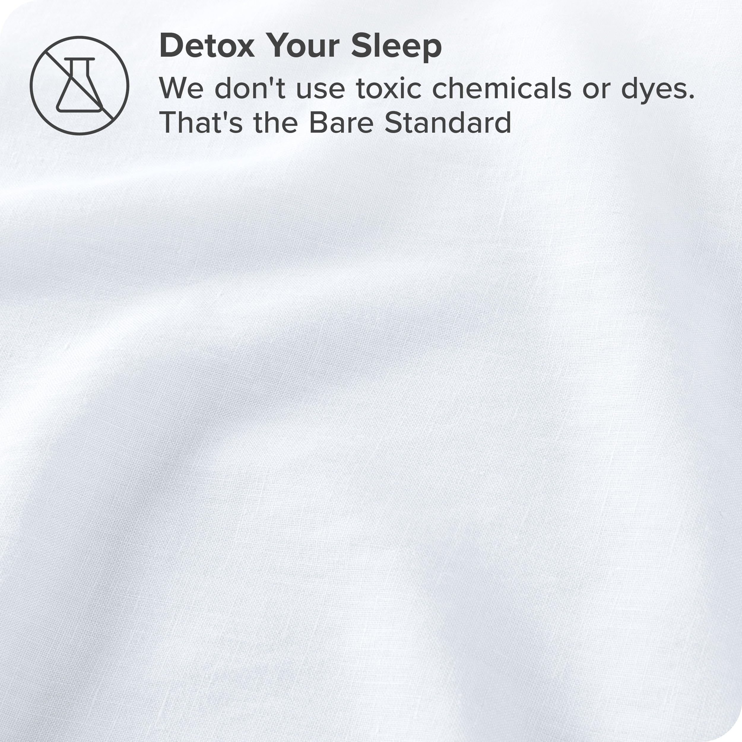 Bare Home Queen Duvet Cover Set - 100% European Linen Bedding - Breathable, Durable & Soft White - Includes Duvet Cover & Pillow Shams (Full/Queen Size) - Perfect for Luxury Bedroom Decor & All-Season Comfort