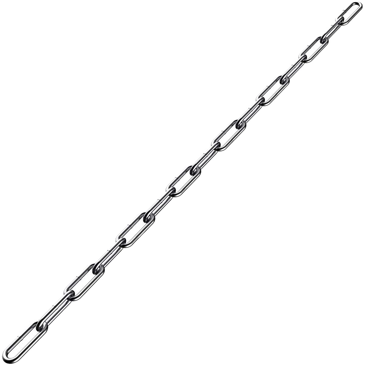 Lsqurel 13ft Stainless Steel Chain - 1/8in Light Duty Metal Link Chain for Hanging, Camping & Outdoor Use | Durable Utility Jack Chain for Home, Garden & DIY Projects (1/8in-13ft)